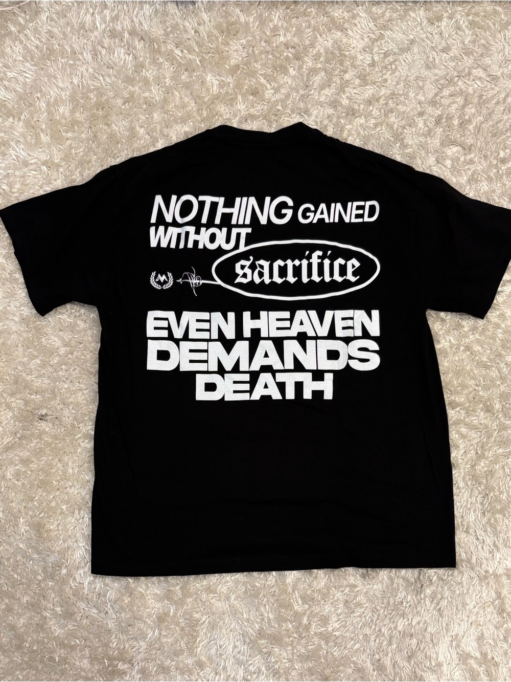 Men’s Black White Logo Message Graphic Short Sleeve Tee Mentality Gym Culture